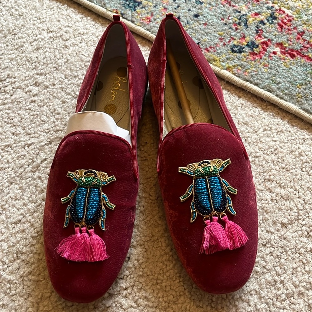 Boden beetle beaded shoes. NEVER WORN